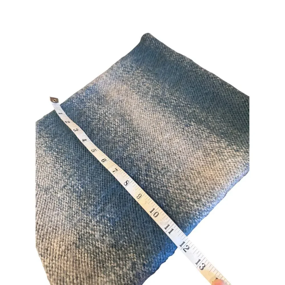 Blue Ombré Knit Infinity Scarf – Cozy Soft Loop Scarf, Winter Accessory